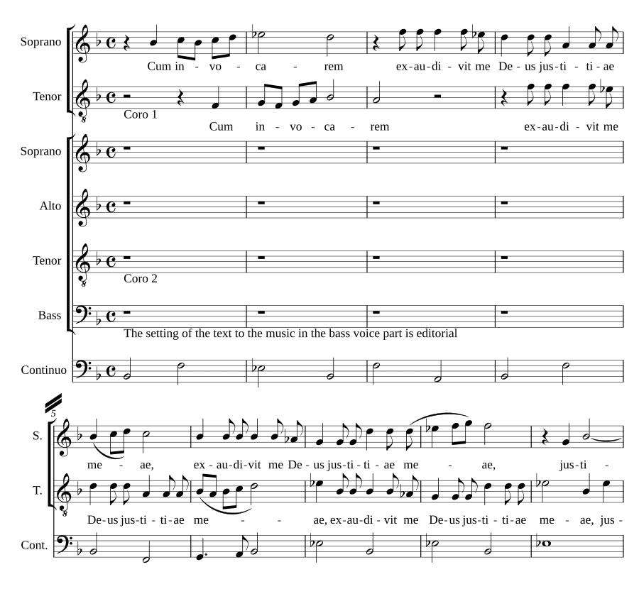 Когда я взываю, для 6 голосов (Cum invocarem a 6)