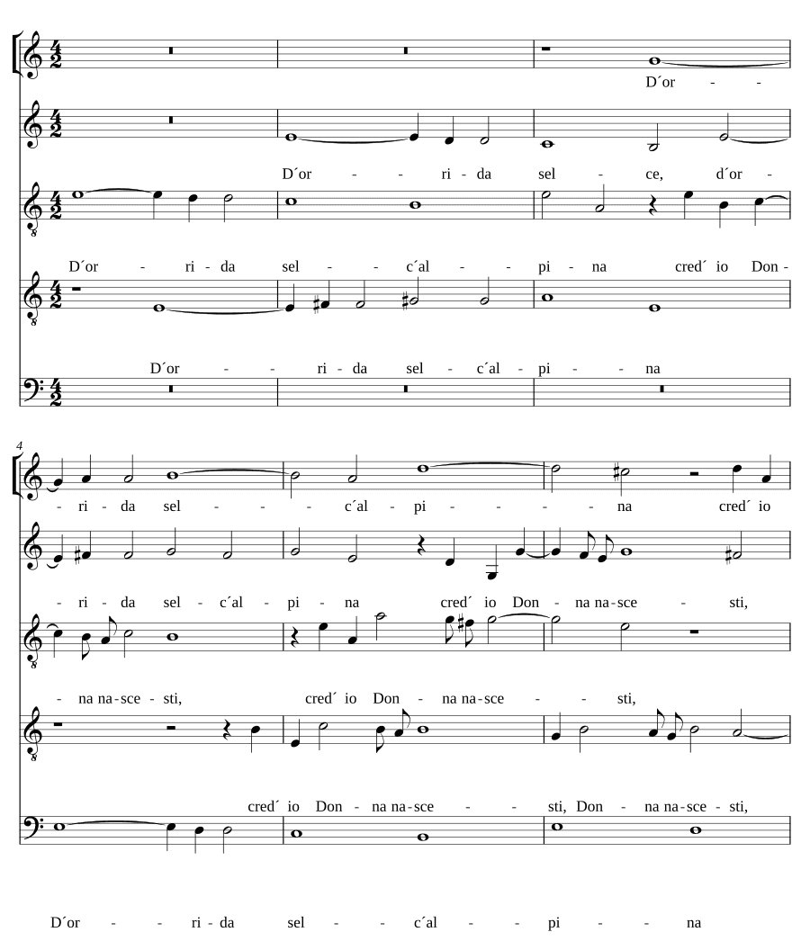 С ужасного альпийского камня, SWV 6 (D'orrida selce alpina, SWV 6)