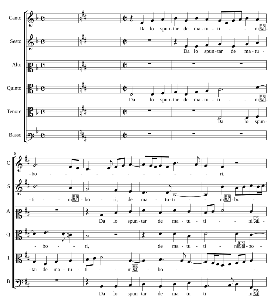 С рассветом утренних зарниц (Da lo spuntar de matutini albori)