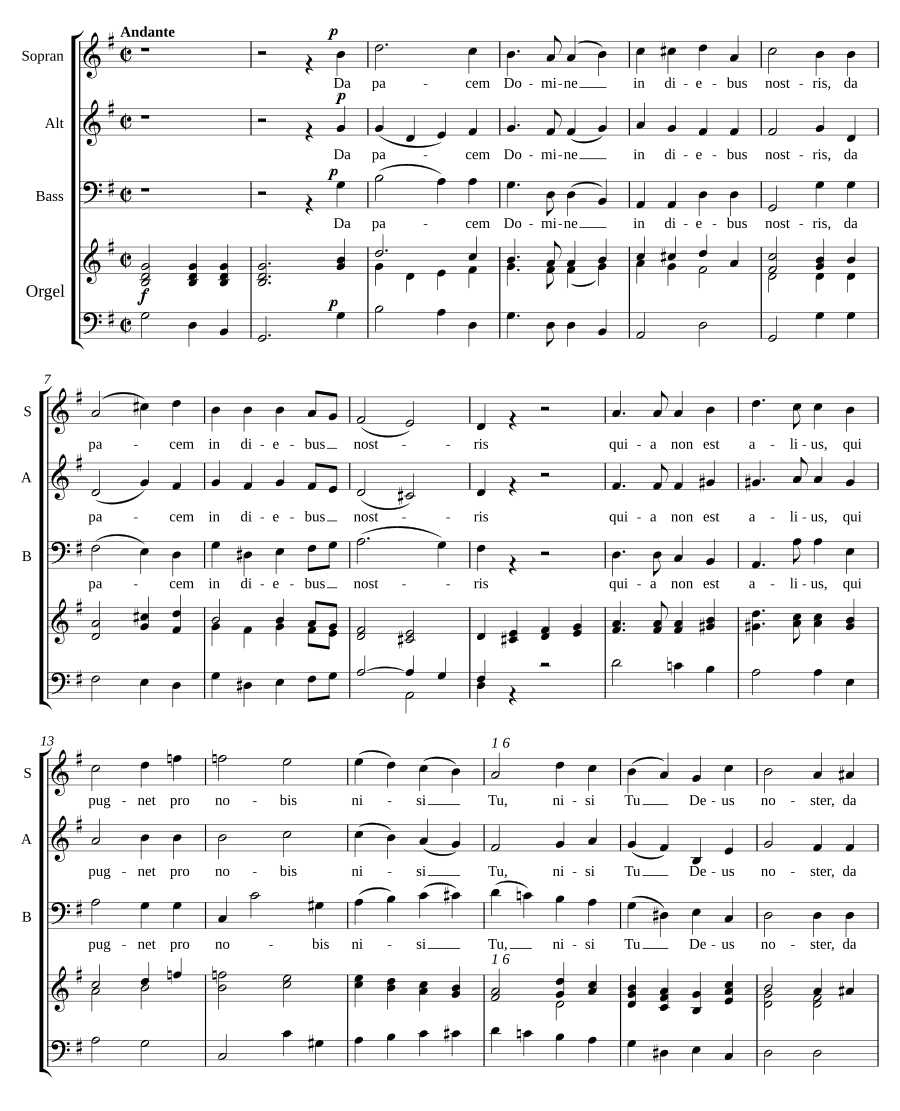 Даруй мир, Господи, соч. 296 № 1 (Da pacem Domine, Op. 296, No. 1)