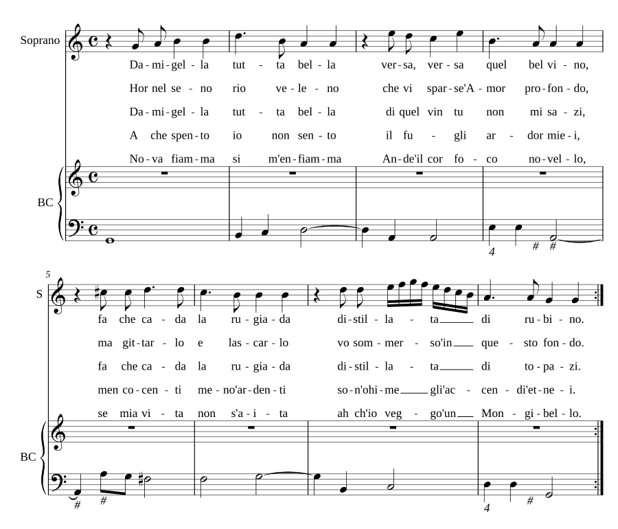 Девица вся прекрасна (Damigella tutta bella)