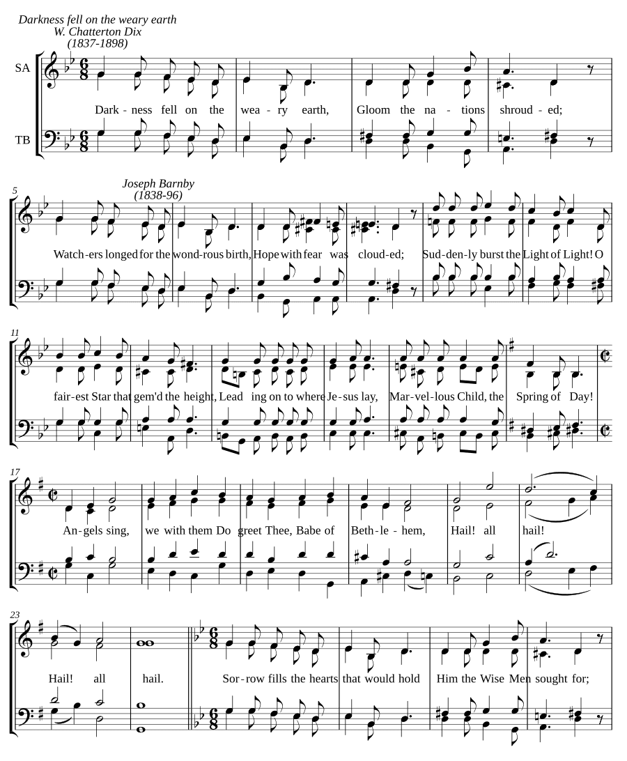Наступила тьма на уставшую землю (Darkness fell on the weary earth)
