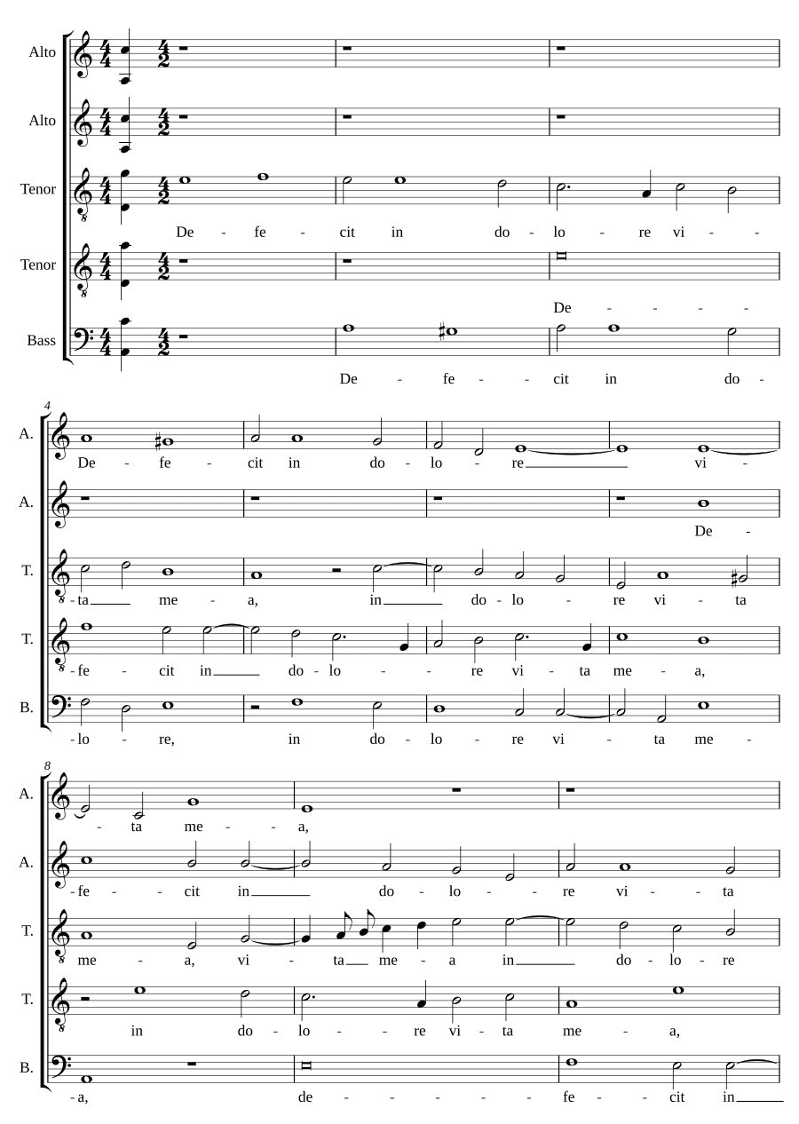 Иссяк в скорби — Но Ты, Господи (Defecit in dolore - Sed tu Domine)