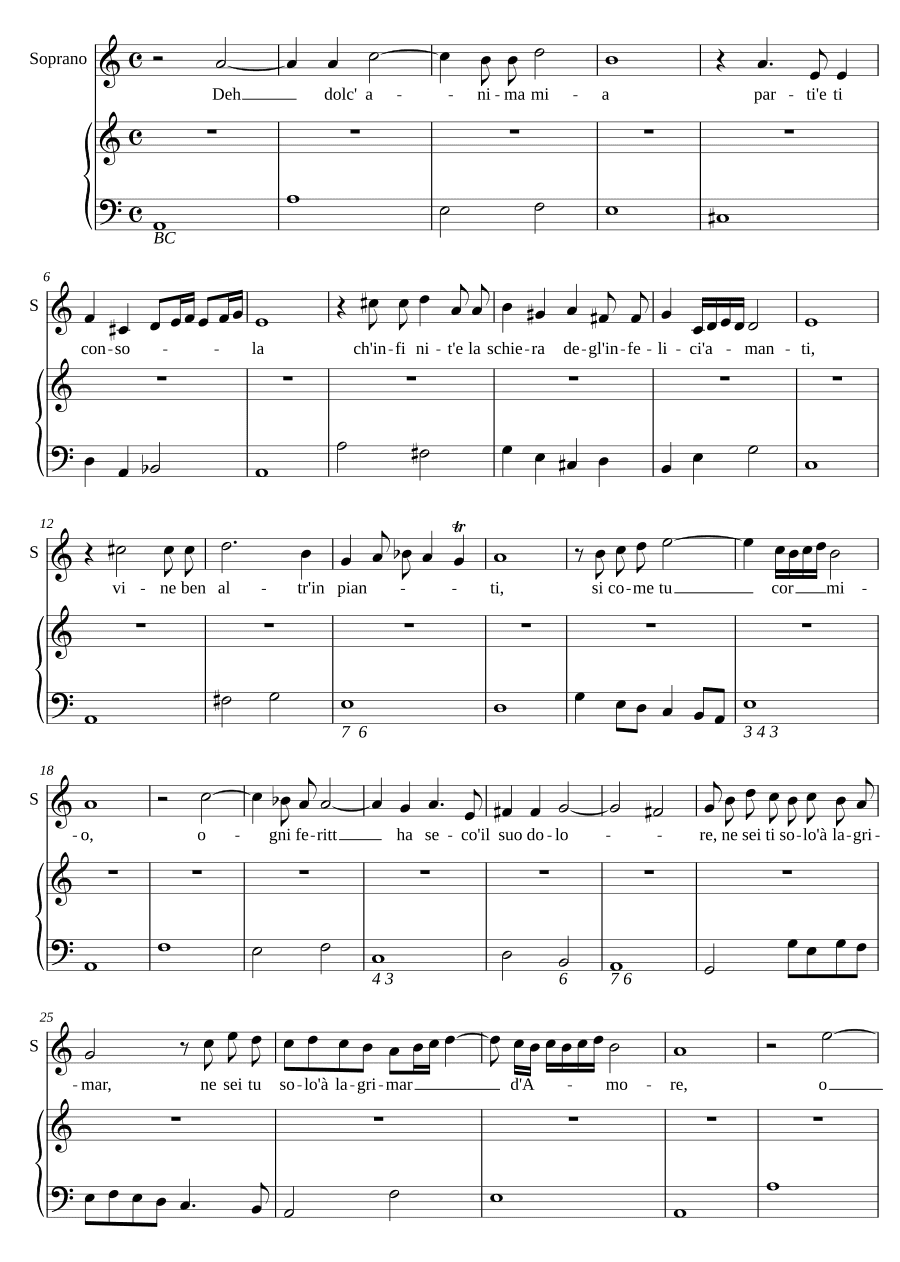 О, сладкая душа моя (Deh dolc' anima mia)