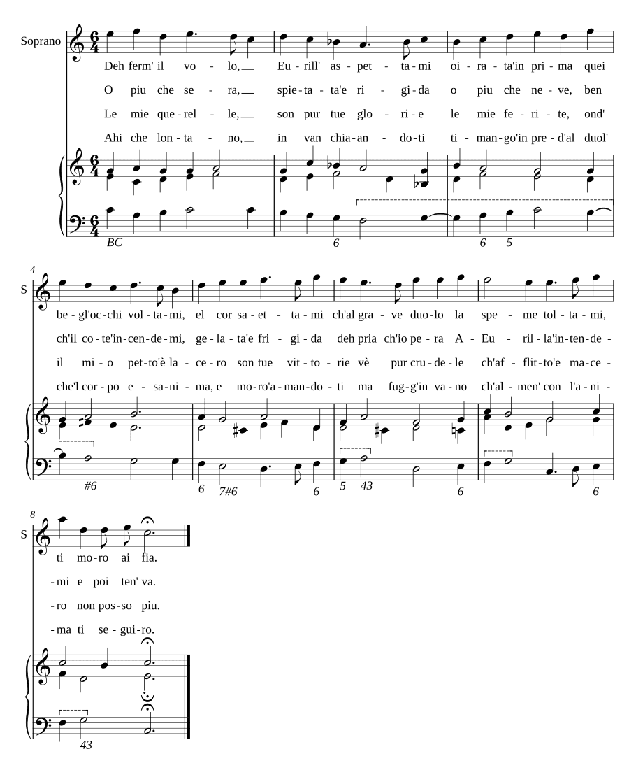 О, останови полет (Deh ferm' il volo)