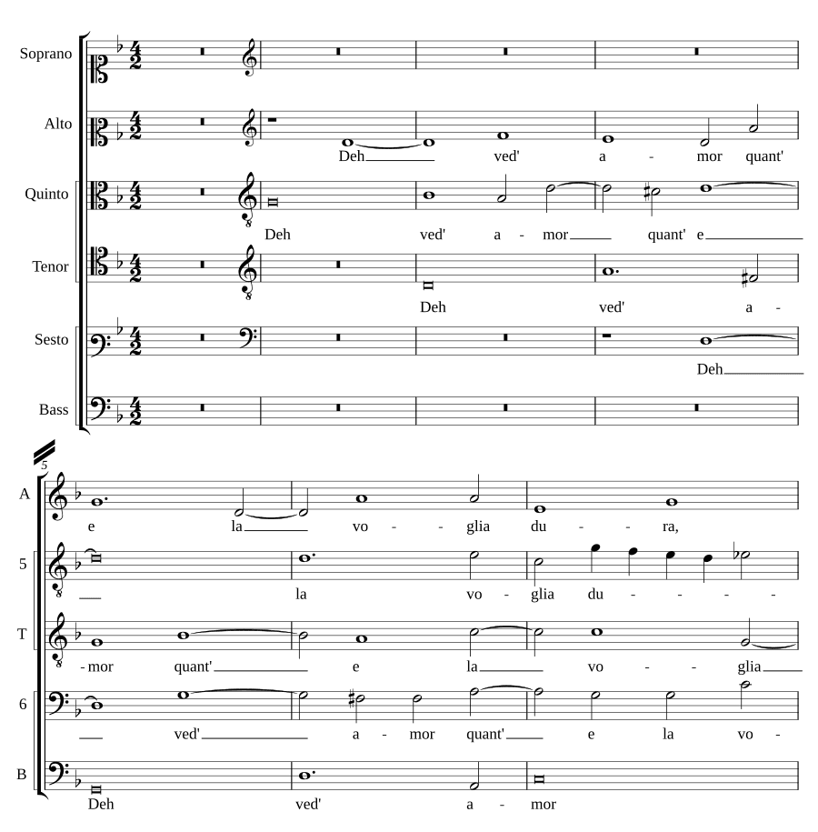 Видь, любовь (Deh ved' amor)