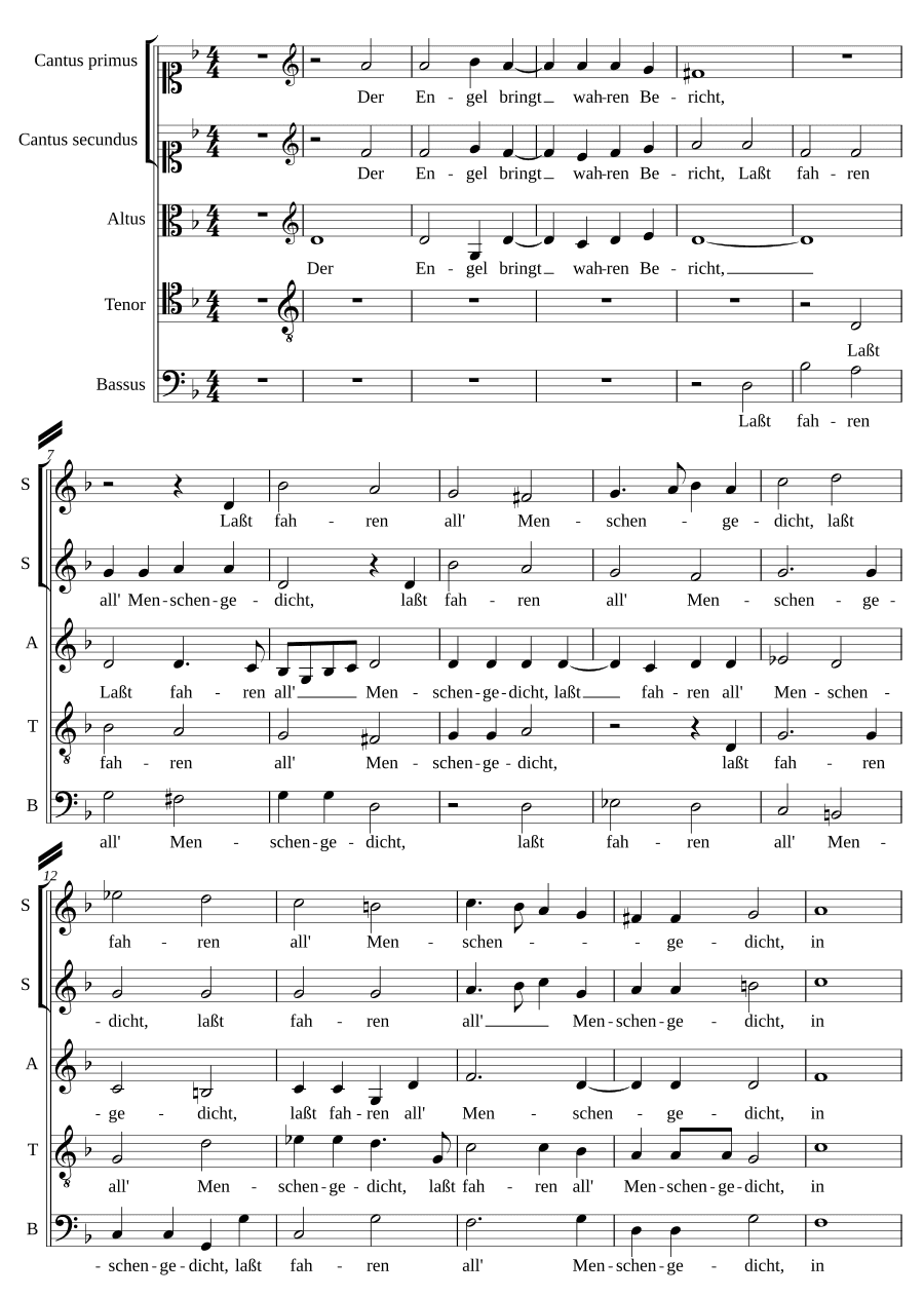 Ангел приносит истинный вестник (Der Engel bringt wahren Bericht)