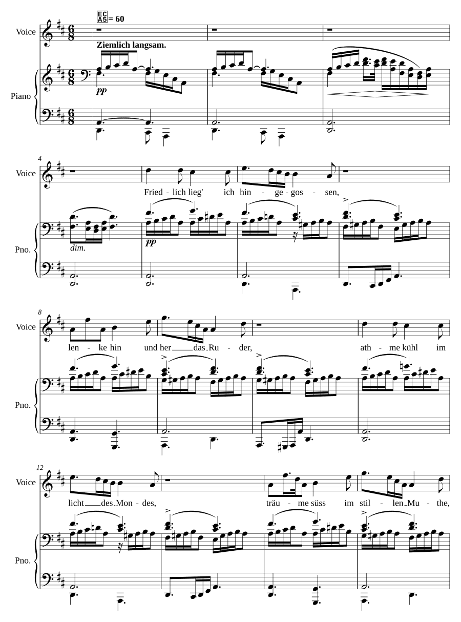 Лодочник (Der Schiffer, D 694)