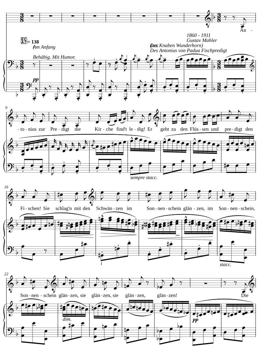 Проповедь святого Антония Падуанского рыбам (Des Antonius von Padua Fischpredigt)