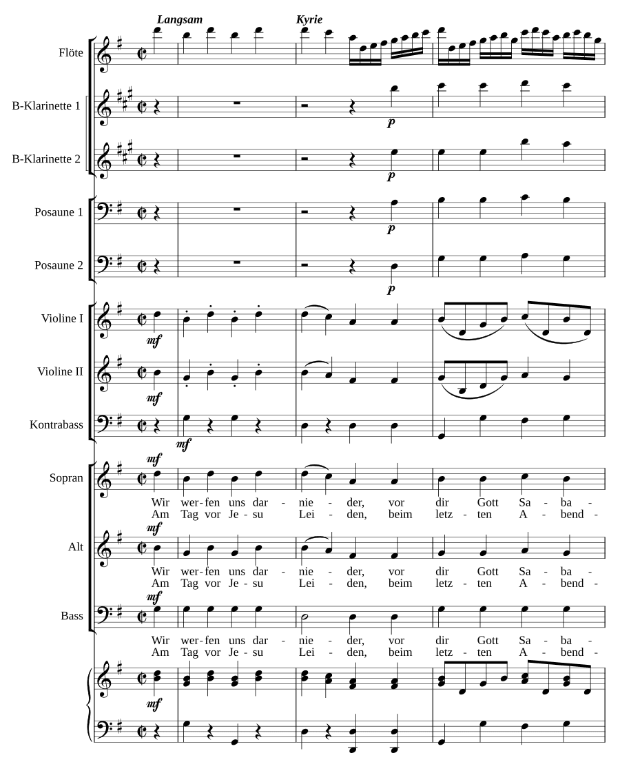 Немецкая месса соль мажор (Deutsche Messe in G)