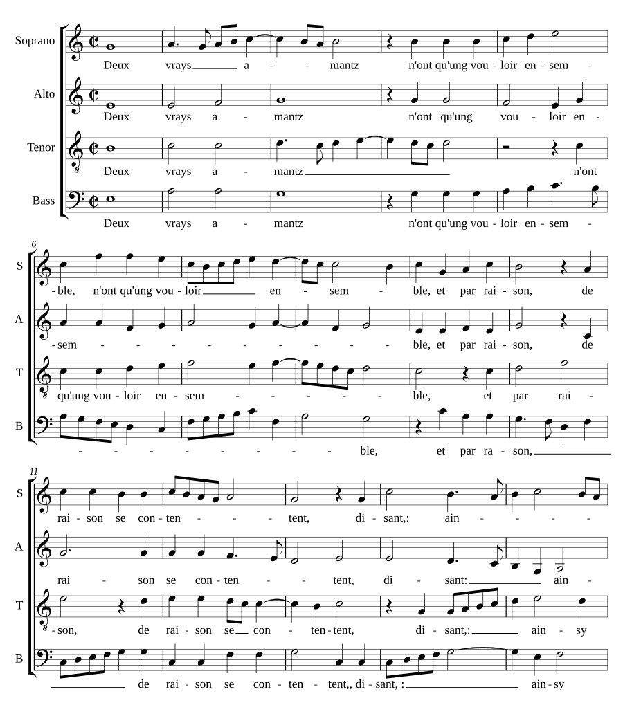 Два истинных возлюбленных (Deux vrays amantz)