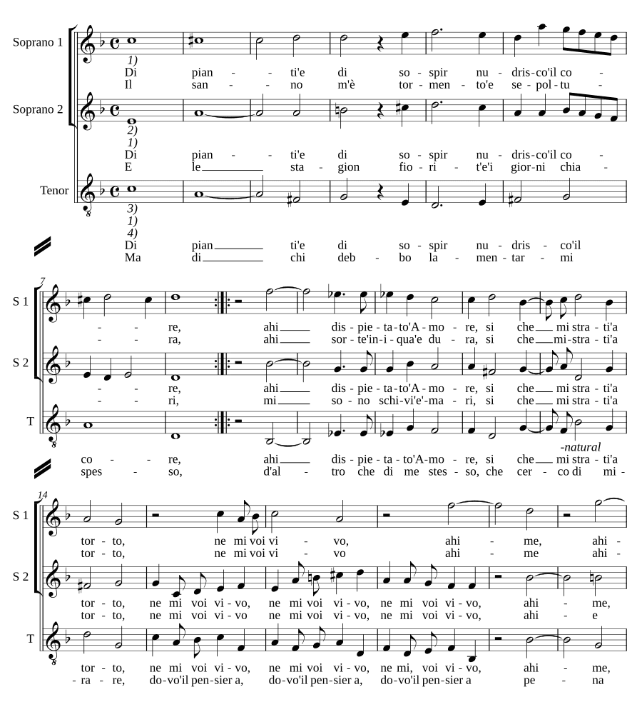 О плаче и вздохах (Di pianti e di sospir)