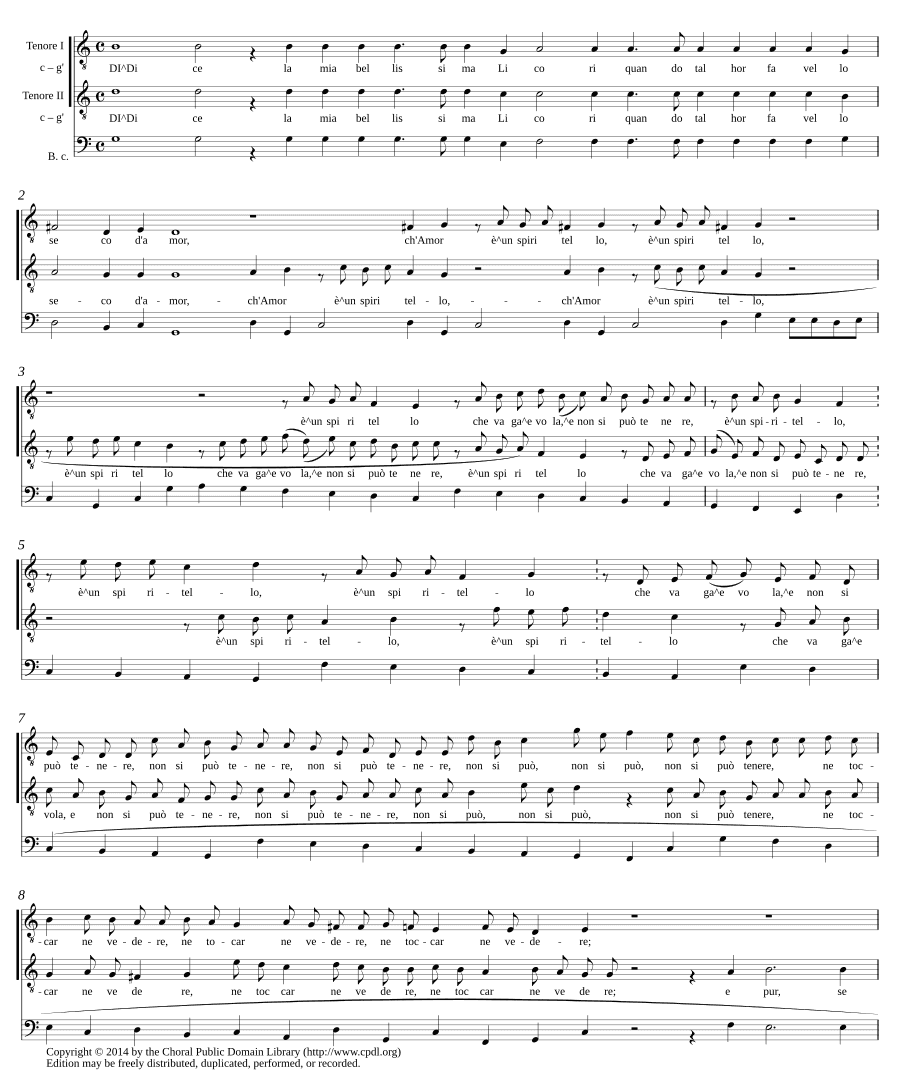 Говорит моя прекрасная Ликори (Dice la mia bellissima Licori)