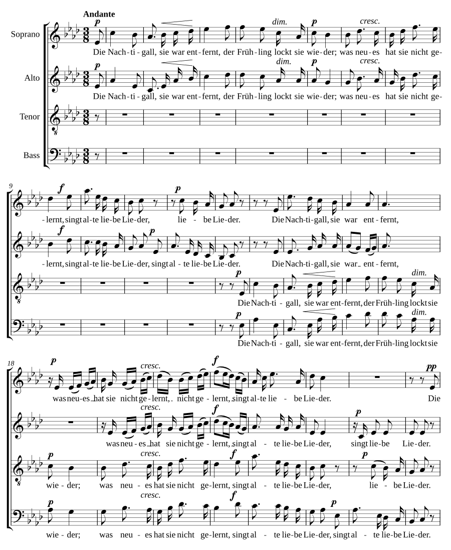 Соловей (Die Nachtigall). Соч. 59, № 4