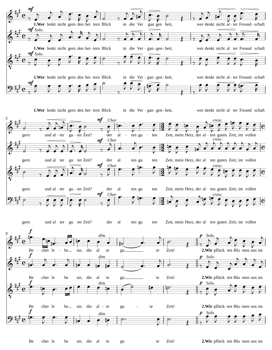 Старое доброе время (Die alte gute Zeit). Соч. 55, № 4