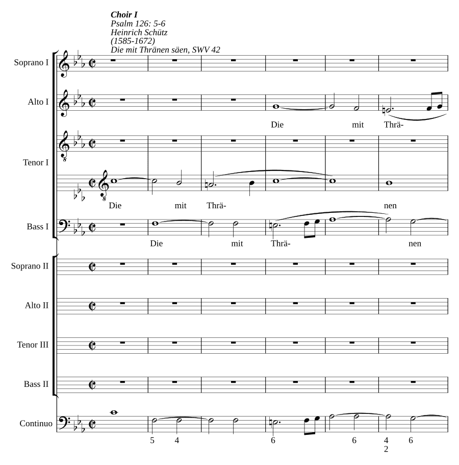 Сеющие со слезами (Die mit Tränen säen, SWV 42)