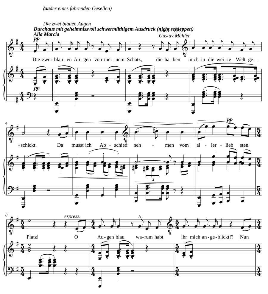 Два голубых глаза (Die zwei blaue Augen)