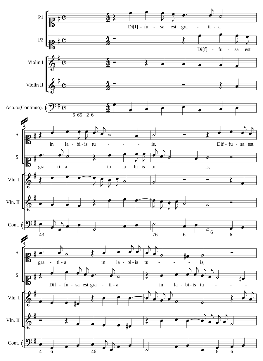 Излилась благодать (Diffusa est gratia)