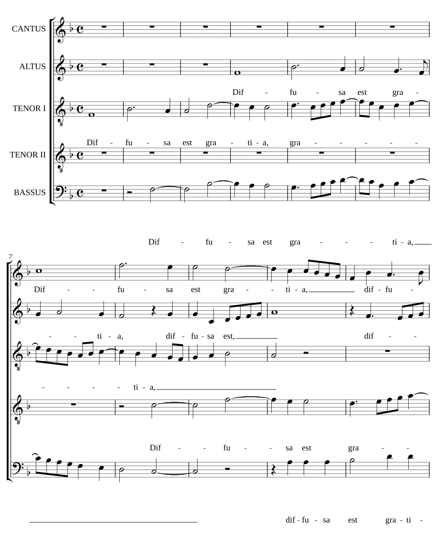 Распростёрта благодать (Diffusa est gratia)