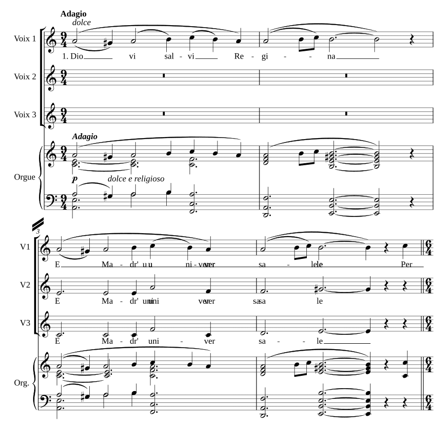Боже, спаси Царицу (Dio vi salvi Regina)