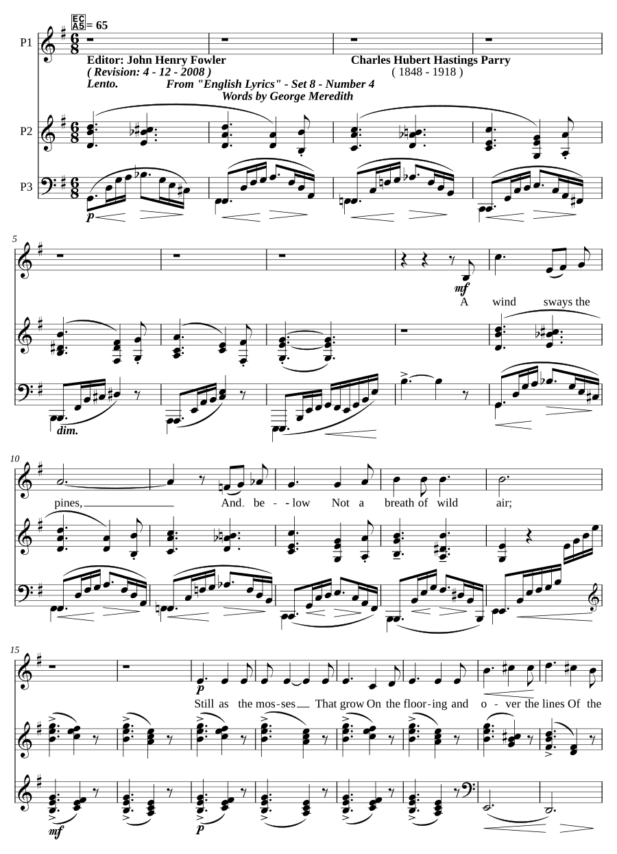 Плач в лесу (Dirge in woods)
