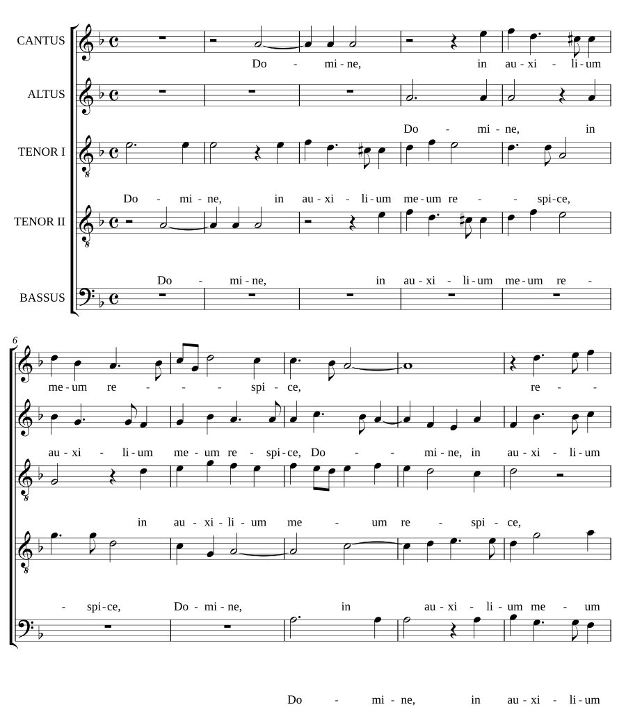 Господи, на помощь (Domine, in auxilium)