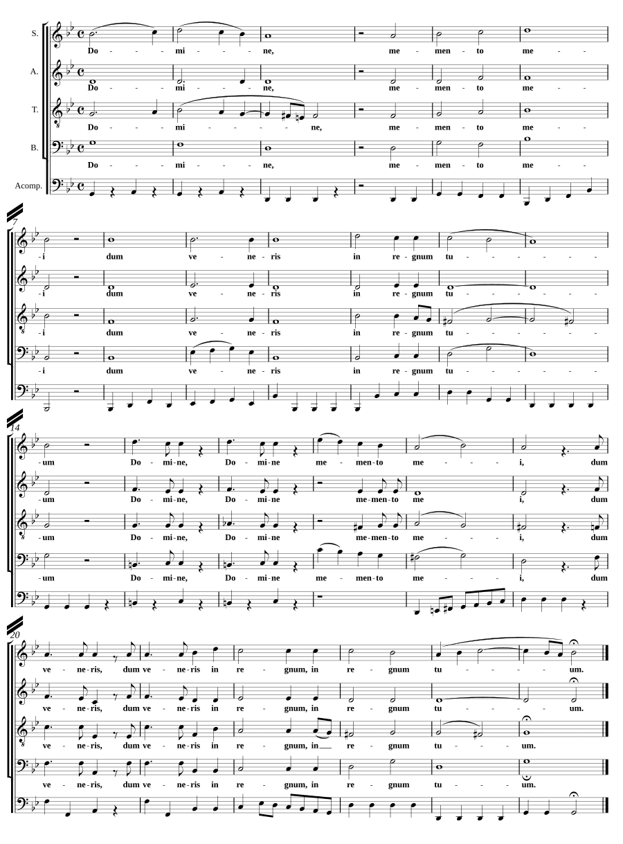 Господи, вспомни меня (Domine, memento mei)