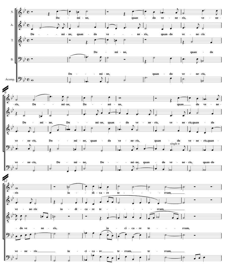 Господи, когда придёшь (Domine, quando veneris)