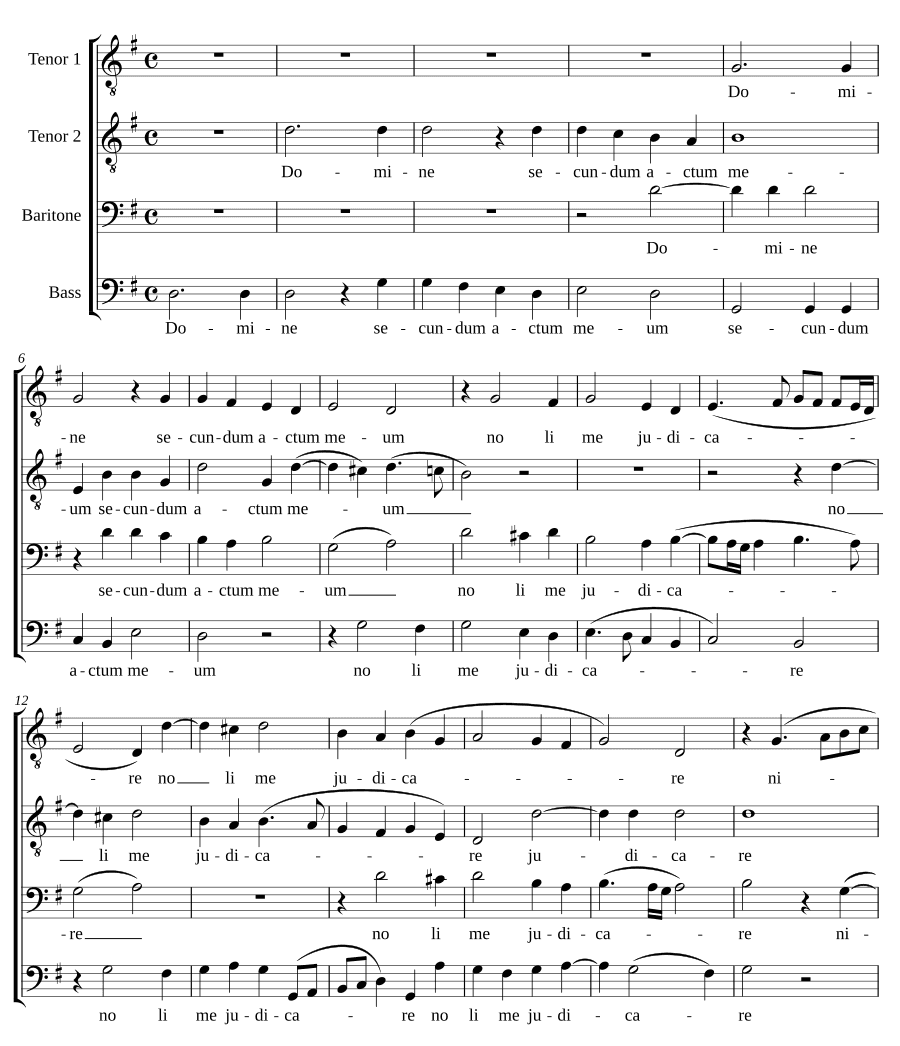 Господи, по моему деянию, на 4 (Domine, secundum actum meum a 4)