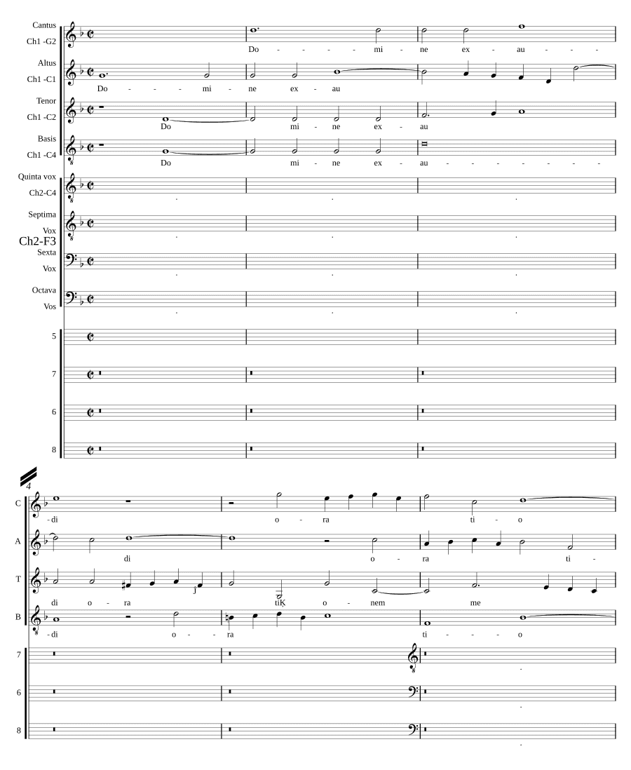 Господи, услышь молитву мою, для 8 голосов (Domine exaudi orationem meam a 8)
