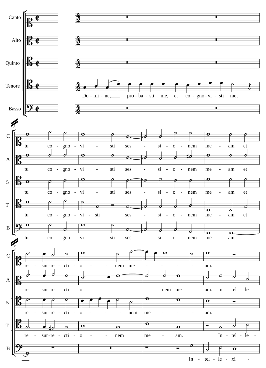 Господи, Ты испытал меня (Domine probasti me)