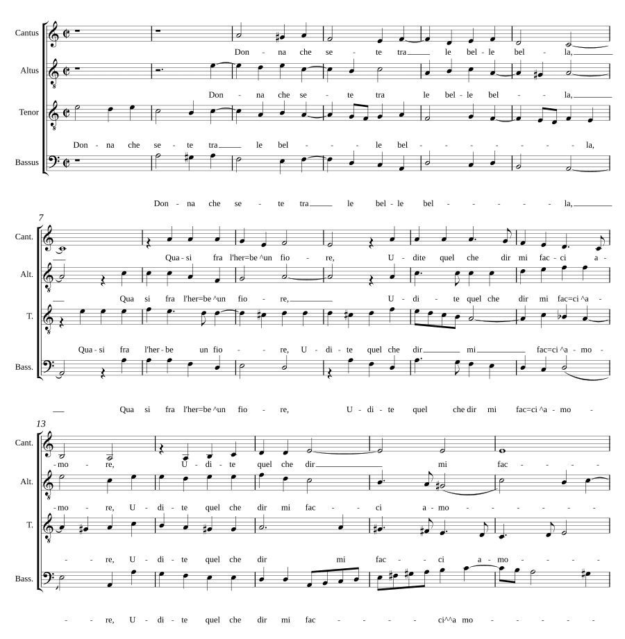 Женщина, что жаждет среди прекрасных (Donna che sete tra le belle bella)