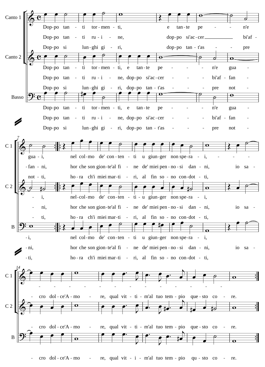 После стольких мучений (Doppo tanti tormenti)