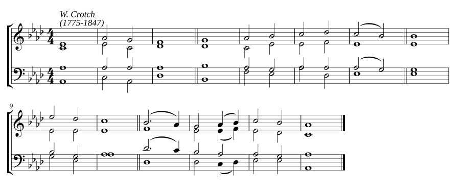 Двойной англиканский распев, ля-бемоль мажор (Double Anglican Chant in A-flat Major)