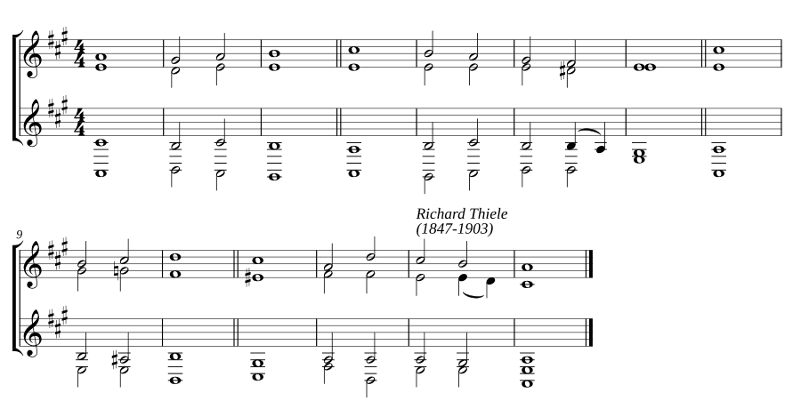 Двойной распев ля мажор (Double chant in A major)
