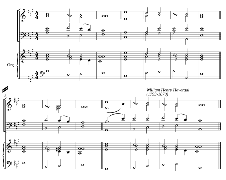 Двойной распев ля мажор I (Double chant in A major I)