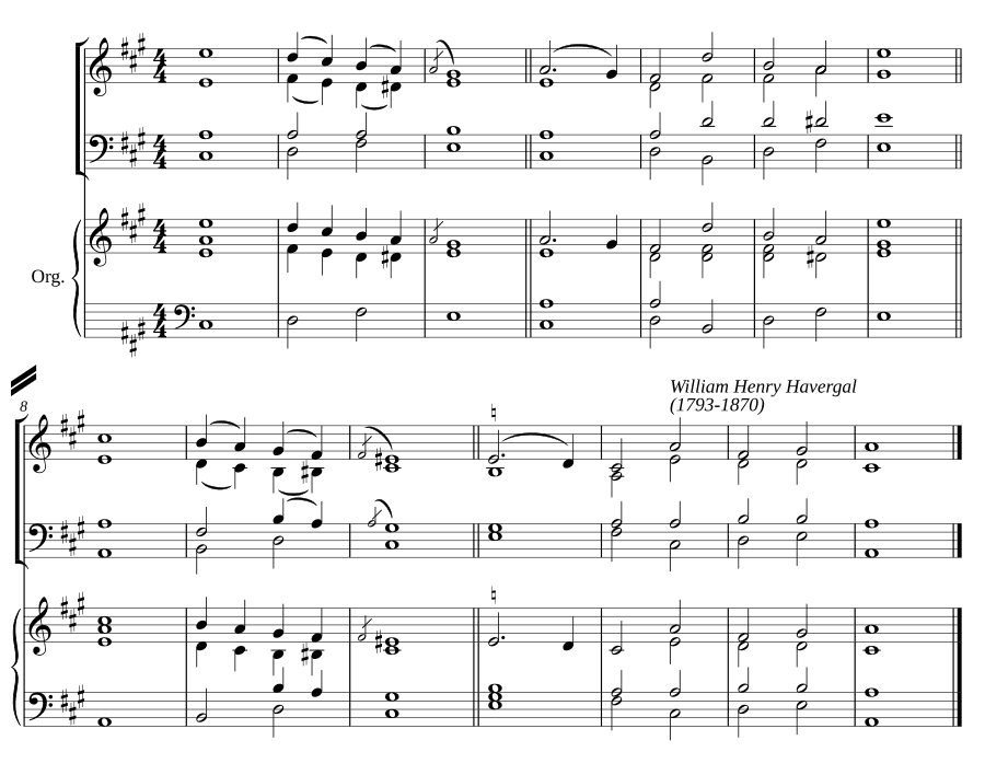 Двойной распев ля мажор V (Double chant in A major V)