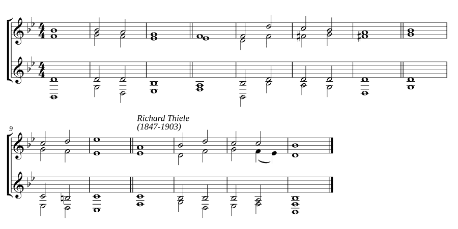 Двойной распев си-бемоль мажор (Double chant in B flat major)