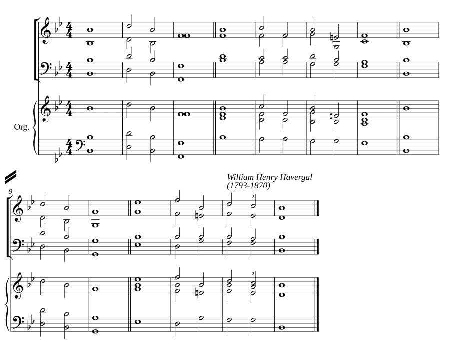 Двойной распев си-бемоль мажор VII (Double chant in B flat major VII)