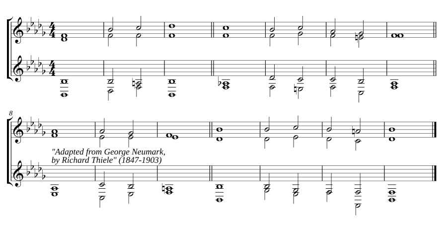 Двойной распев си-бемоль минор (Double chant in B flat minor)