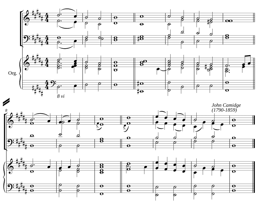 Двойной распев си мажор II (Double chant in B major II)