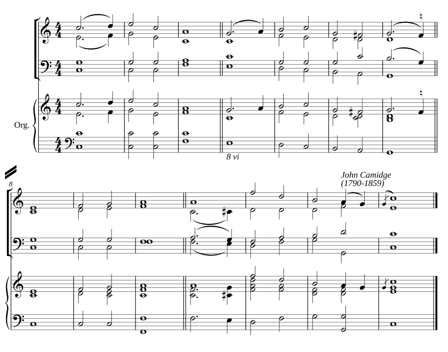Двойной распев до мажор (Double chant in C major)