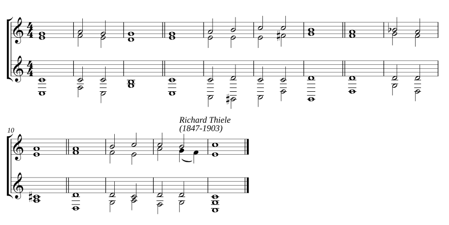 Двойной распев до мажор (Double chant in C major)