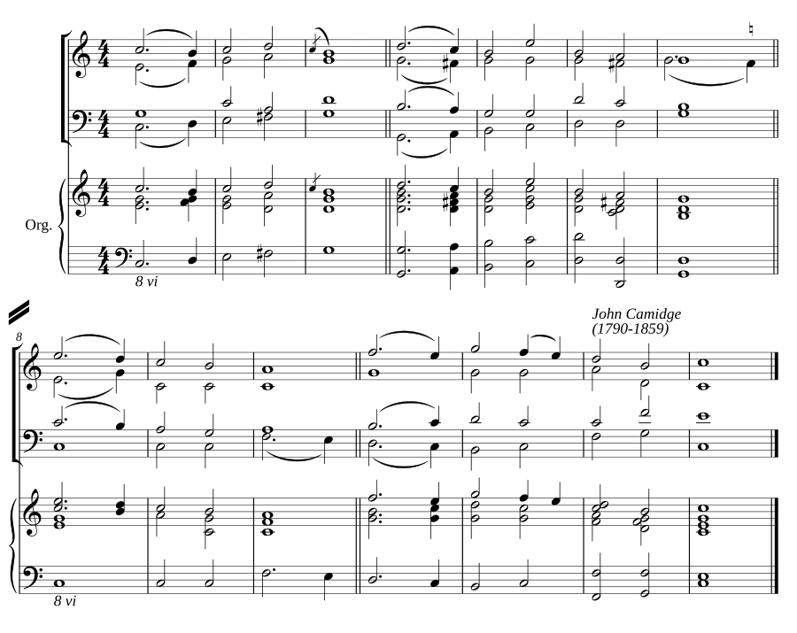 Двойной распев до мажор II (Double chant in C major II)