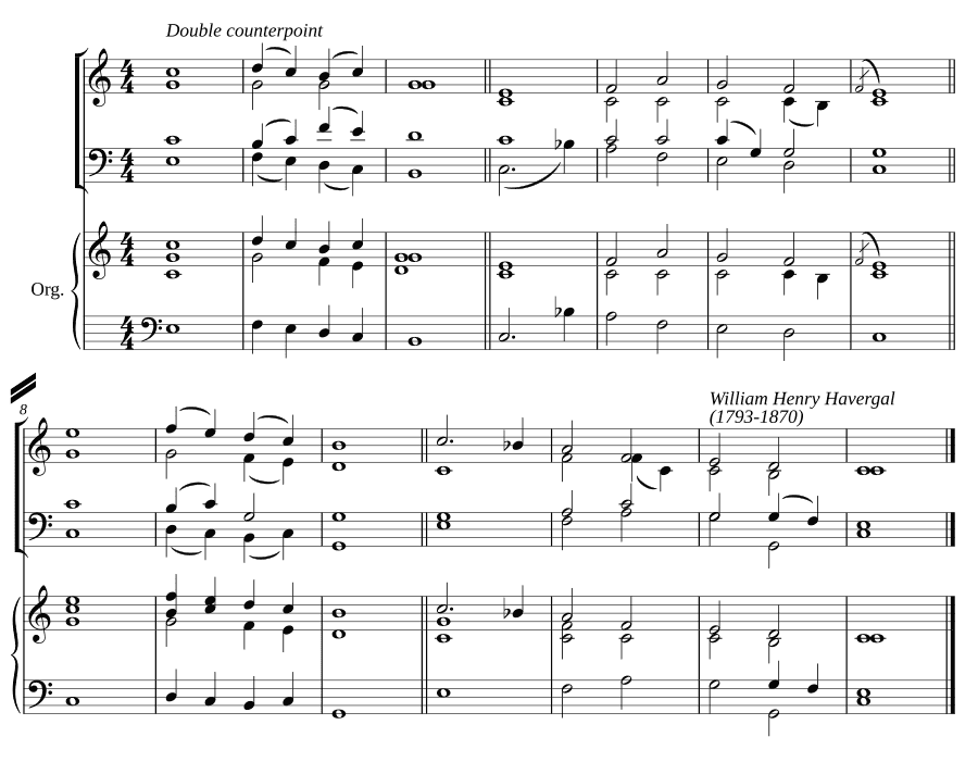 Двойной распев до мажор VIII (Double chant in C major VIII)