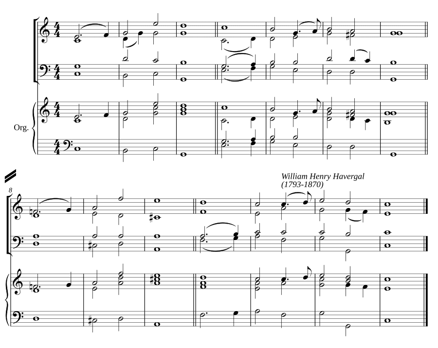 Двойной распев до мажор VI (Double chant in C major VI)