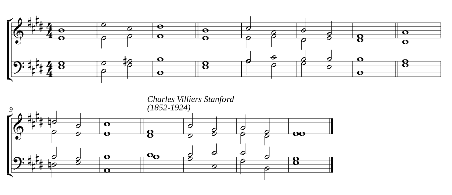 Двойной распев ми мажор (Double chant in E major)