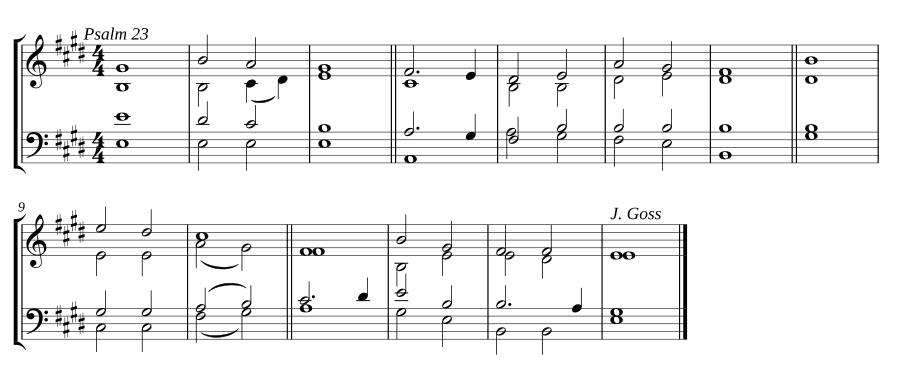 Двойной хорал в ми мажоре (Double chant in E major)