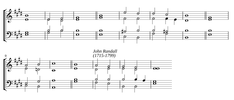 Двойной хорал в ми мажоре (Double chant in E major)