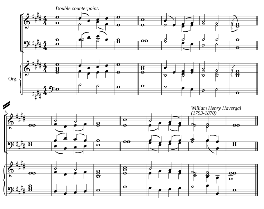 Двойной распев ми мажор IV (Double chant in E major IV)